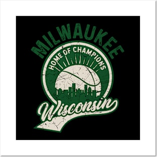 Vintage Milwaukee Wisconsin B-Ball Basketball Game Fans Posters and Art